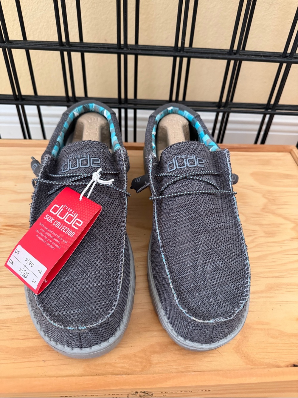 Hey Dude Wally Sox Charcoal Men’s Slip-On Loafers
